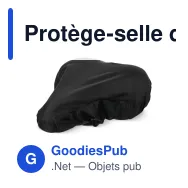 Protège-selle de vélo personnalisable en R-PET recyclé avec logo - Eco - Miniature 2