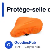 Protège-selle de vélo personnalisable en R-PET recyclé avec logo - Eco - Miniature 3