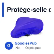 Protège-selle de vélo personnalisable en R-PET recyclé avec logo - Eco - Miniature 4