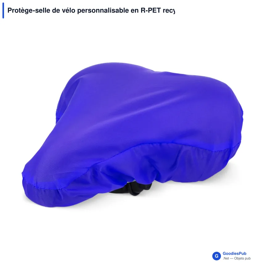 Protège-selle de vélo personnalisable en R-PET recyclé avec logo - Eco - Image 4