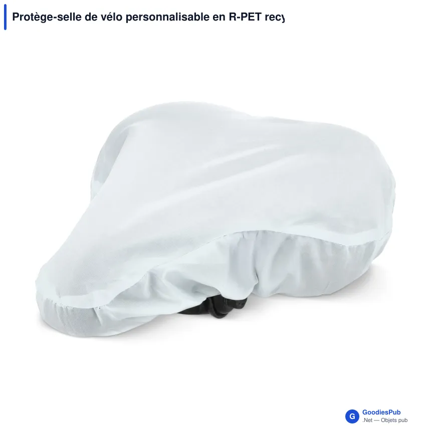 Protège-selle de vélo personnalisable en R-PET recyclé avec logo - Eco - Image 5