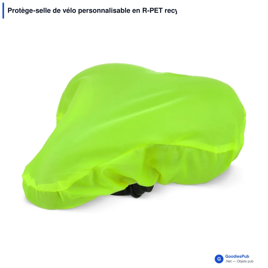 Protège-selle de vélo personnalisable en R-PET recyclé avec logo - Eco - Image 6
