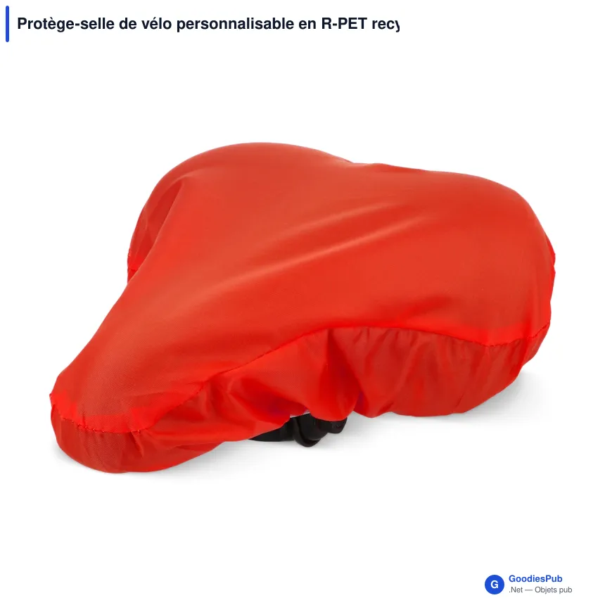 Protège-selle de vélo personnalisable en R-PET recyclé avec logo - Eco - Image 7