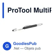 Stylo multifonctions personnalisable ProTool MultiPen avec logo - Miniature 1