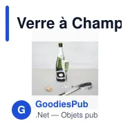 Verre à Champagne personnalisable Provence - Logo sur demande - Miniature 1