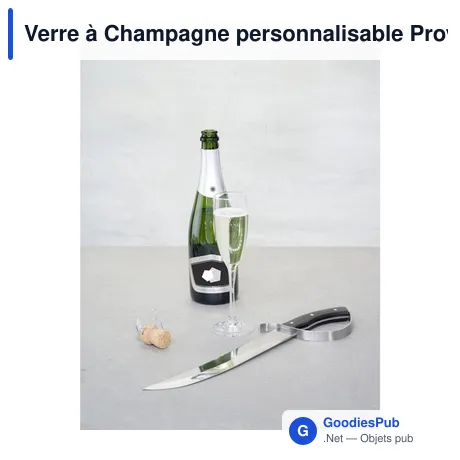 Verre à Champagne personnalisable Provence - Logo sur demande