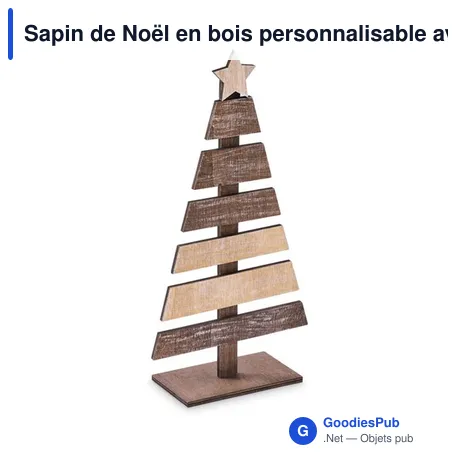 Sapin de Noël en bois personnalisable avec logo - PUINEN