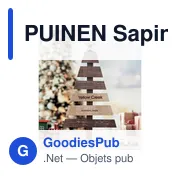 Sapin de Noël en bois personnalisable avec logo - PUINEN - Miniature 2