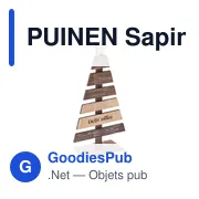 Sapin de Noël en bois personnalisable avec logo - PUINEN - Miniature 4