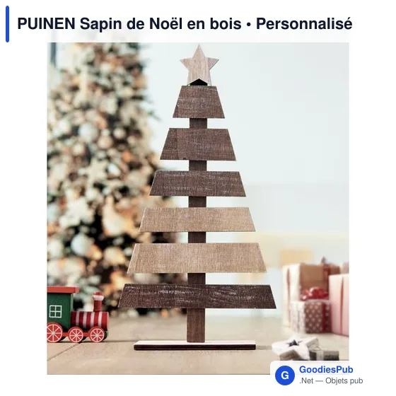 Sapin de Noël en bois personnalisable avec logo - PUINEN - Image 5