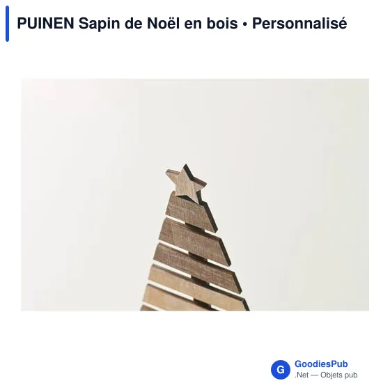 Sapin de Noël en bois personnalisable avec logo - PUINEN - Image 6