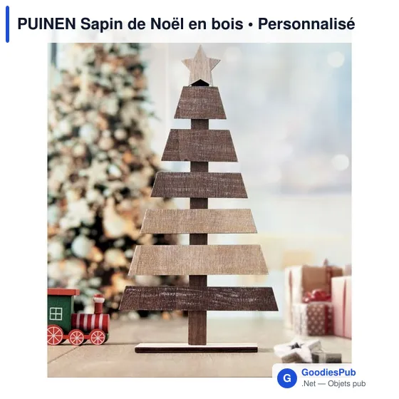 Sapin de Noël en bois personnalisable avec logo - PUINEN - Image 8
