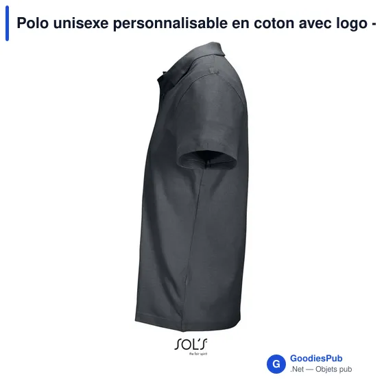 Polo unisexe personnalisable en coton avec logo - PULSE - Image 3