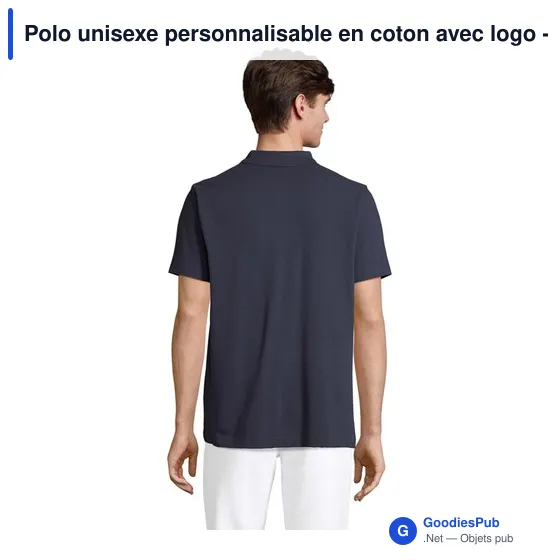 Polo unisexe personnalisable en coton avec logo - PULSE - Image 5