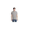 Variante gris chiné - Polo unisexe personnalisable en coton avec logo - PULSE