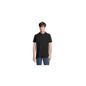 Variante noir - Polo unisexe personnalisable en coton avec logo - PULSE