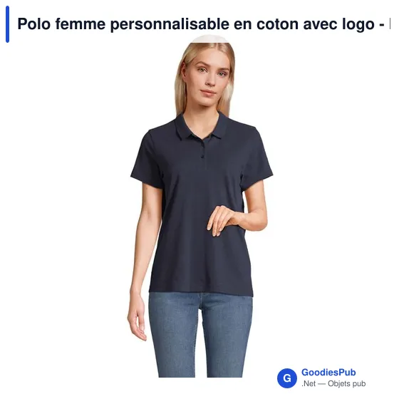 Polo femme personnalisable en coton avec logo - PULSE WOMEN POLO - Image 1