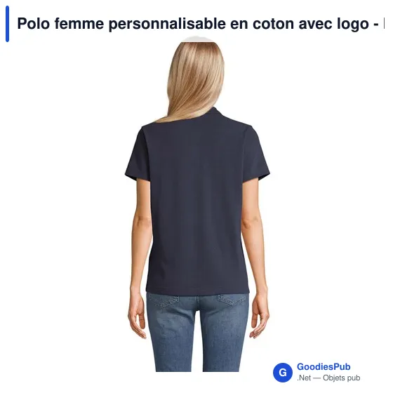 Polo femme personnalisable en coton avec logo - PULSE WOMEN POLO - Image 2