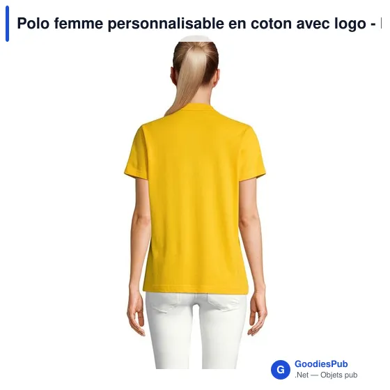 Polo femme personnalisable en coton avec logo - PULSE WOMEN POLO - Image 11