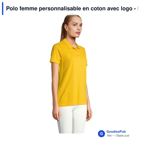 Polo femme personnalisable en coton avec logo - PULSE WOMEN POLO - Image 12