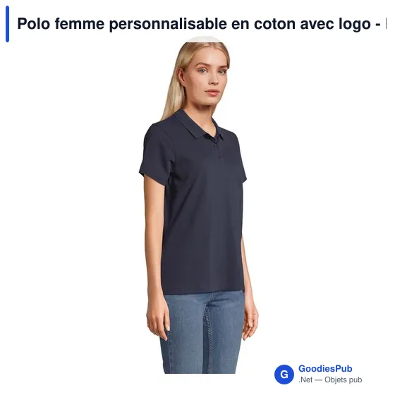 Polo femme personnalisable en coton avec logo - PULSE WOMEN POLO - Image 3