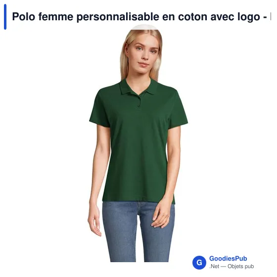 Polo femme personnalisable en coton avec logo - PULSE WOMEN POLO - Image 4