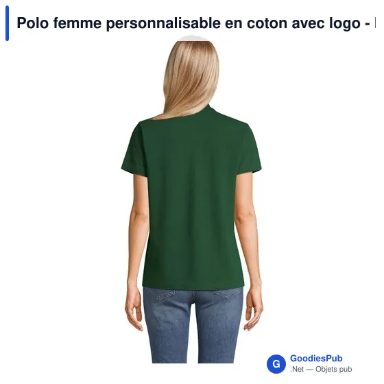 Polo femme personnalisable en coton avec logo - PULSE WOMEN POLO - Image 5