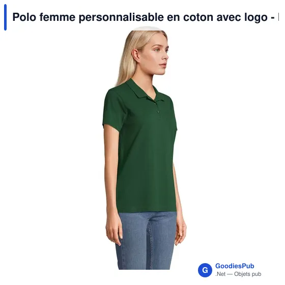 Polo femme personnalisable en coton avec logo - PULSE WOMEN POLO - Image 6