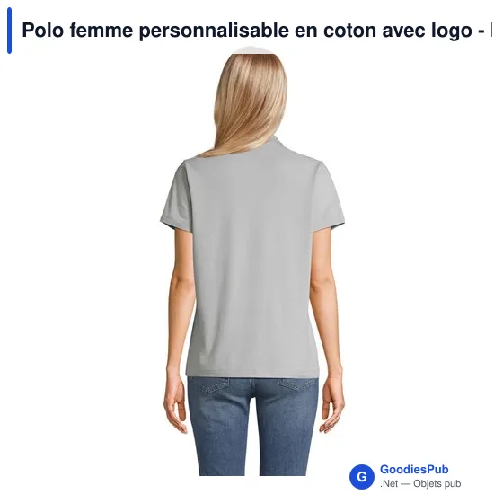 Polo femme personnalisable en coton avec logo - PULSE WOMEN POLO - Image 8
