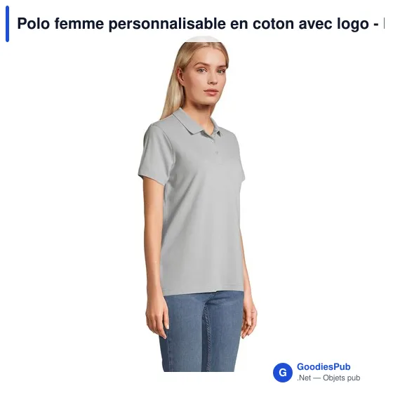Polo femme personnalisable en coton avec logo - PULSE WOMEN POLO - Image 9