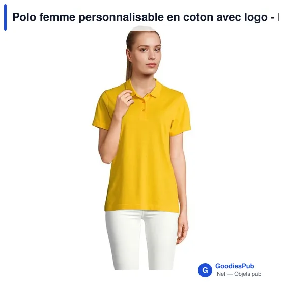 Polo femme personnalisable en coton avec logo - PULSE WOMEN POLO - Image 10