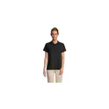 Variante noir - Polo femme personnalisable en coton avec logo - PULSE WOMEN POLO
