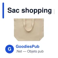 Sac shopping personnalisable en coton avec logo - modèle PURI - Miniature 2