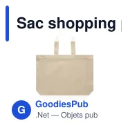 Sac shopping personnalisable en coton avec logo - modèle PURI - Miniature 3