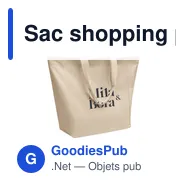 Sac shopping personnalisable en coton avec logo - modèle PURI - Miniature 4