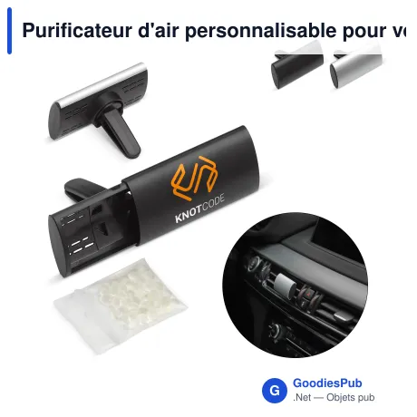 Purificateur d'air personnalisable pour voiture avec logo - Compact