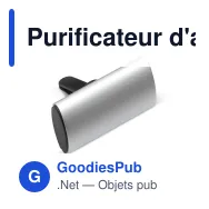 Purificateur d'air personnalisable pour voiture avec logo - Compact - Miniature 2