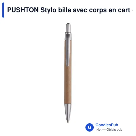 PUSHTON Stylo bille avec corps en cart