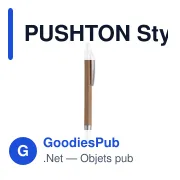 PUSHTON Stylo bille avec corps en cart - Miniature 2