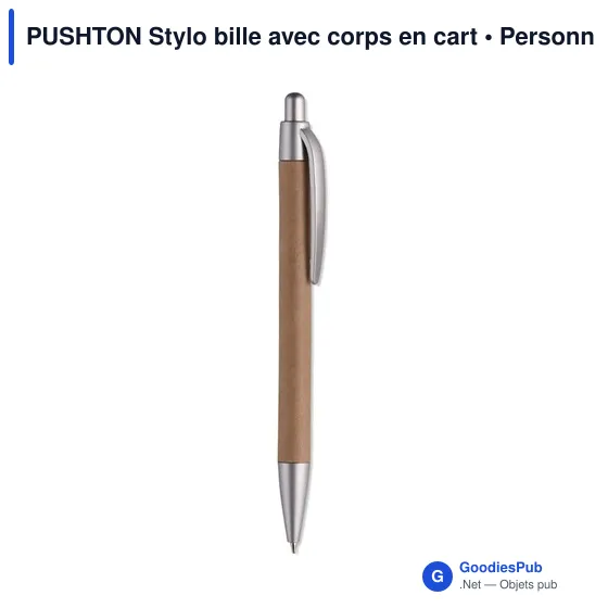 PUSHTON Stylo bille avec corps en cart - Image 2