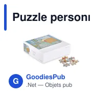 Puzzle personnalisable de 150 pièces en boîte avec logo - Miniature 1