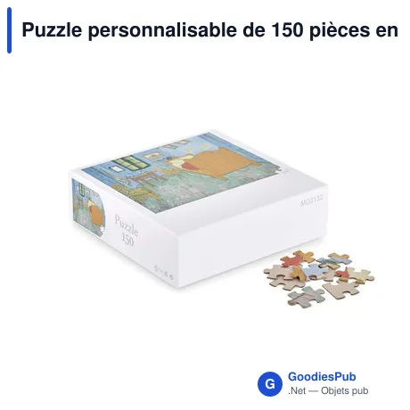 Puzzle personnalisable de 150 pièces en boîte avec logo