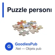 Puzzle personnalisable de 150 pièces en boîte avec logo - Miniature 2