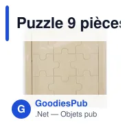 Puzzle 9 pièces en bois Alvaro - Miniature 1