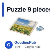 Puzzle 9 pièces en bois Alvaro - Miniature 2