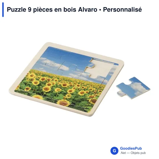 Puzzle 9 pièces en bois Alvaro - Image 2