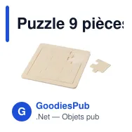 Puzzle 9 pièces en bois Alvaro - Miniature 3