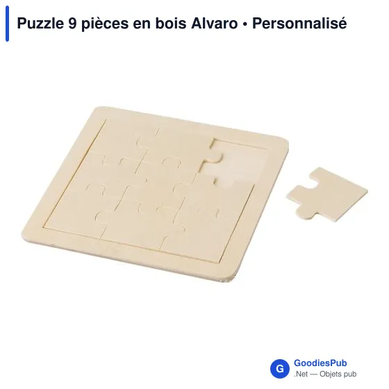 Puzzle 9 pièces en bois Alvaro - Image 3