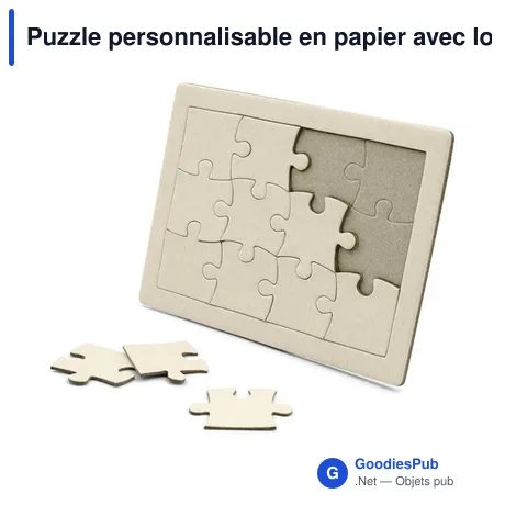 Puzzle personnalisable en papier avec logo - Caelan