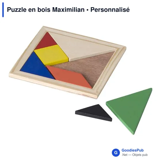 Puzzle en bois personnalisable Maximilian avec logo - Image 2
